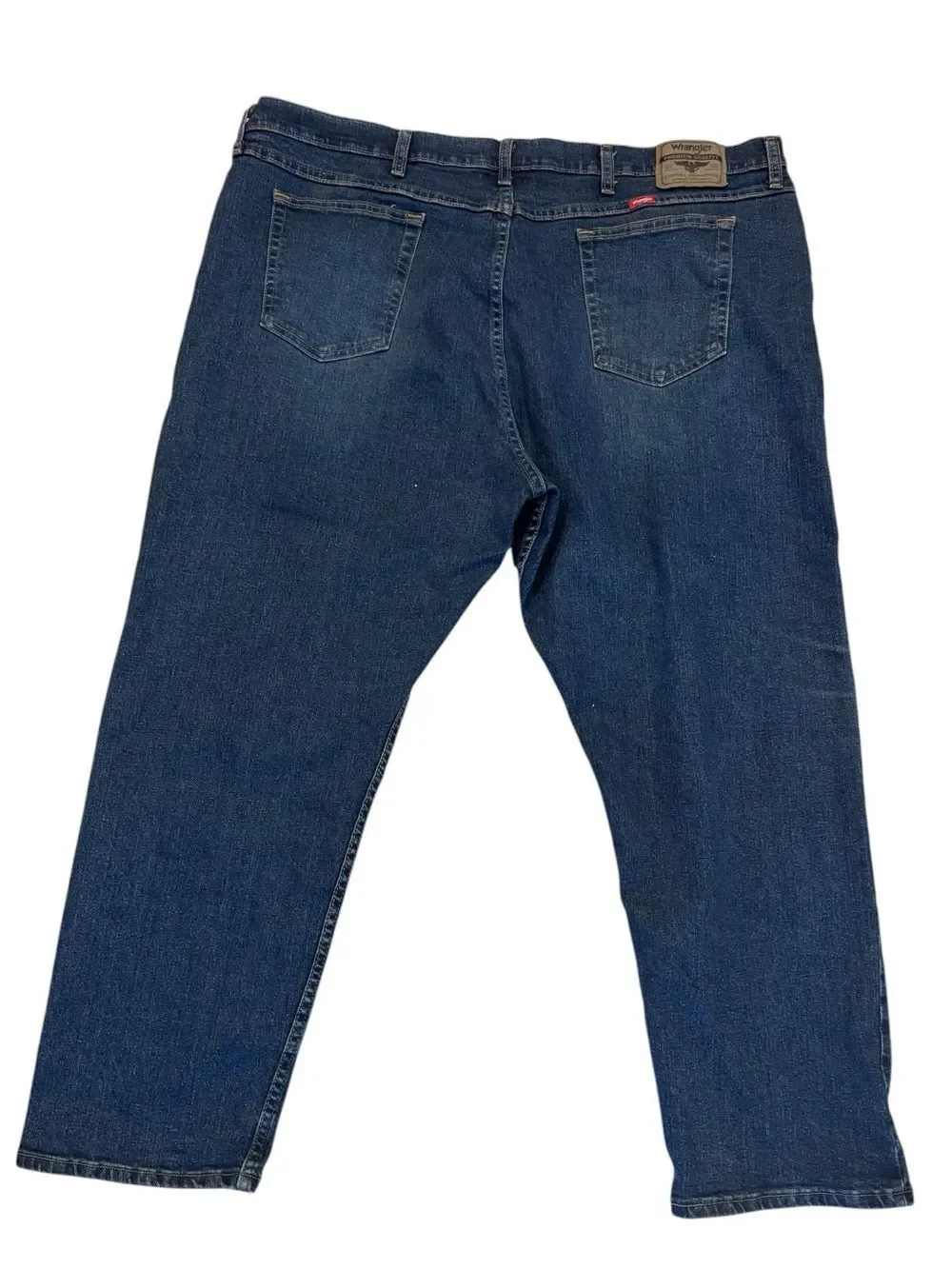 Wrangler Relaxed Fit Jeans Mens 46x30 Blue Denim Straight Leg Big & Tall